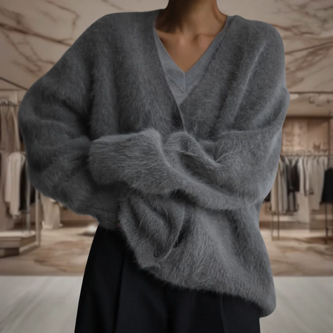 Women’s Mohair V Neck Fitted Cardigan | Tori