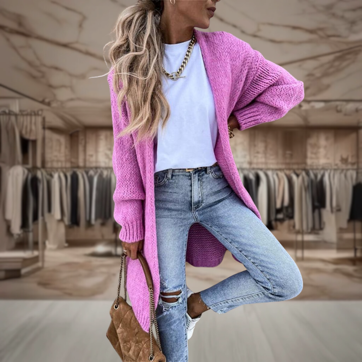 Women’s Chunky Knit Longline Cardigan | Kylee