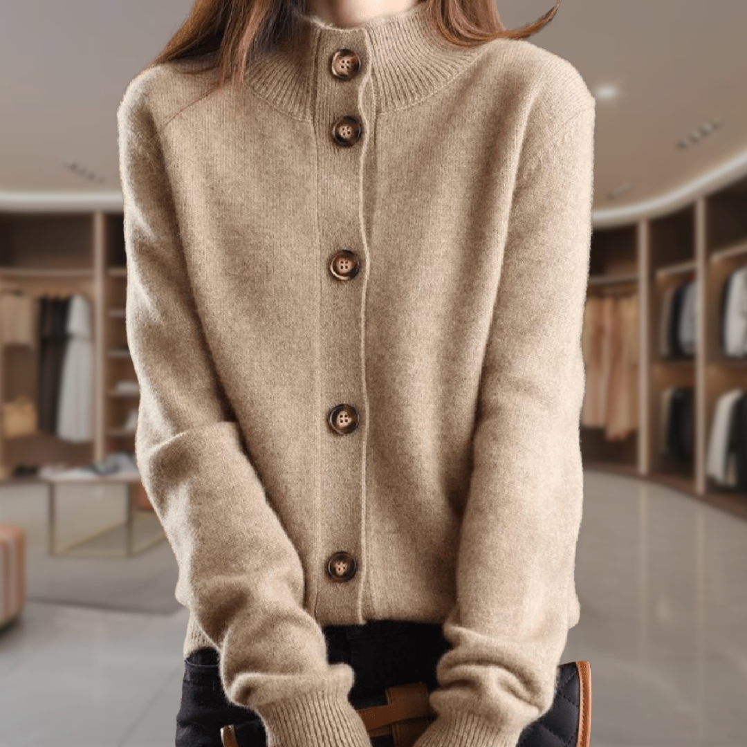 Women’s Wool Button Up Fitted Cardigan | Mylie