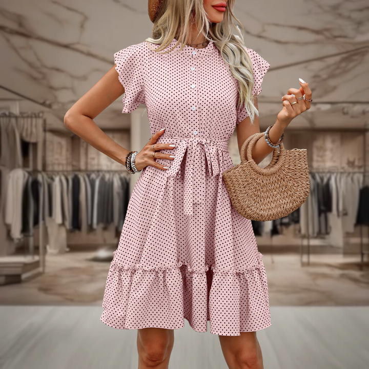 Kenzie | Elegant Polkadot Dress