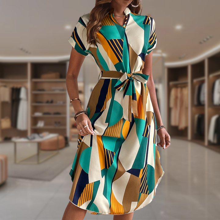 Aubrie | Patterned Wrap Dress