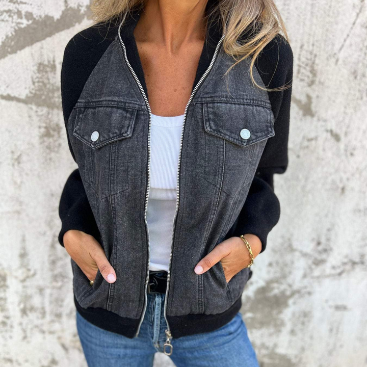 Mila | Classic Denim Bomber