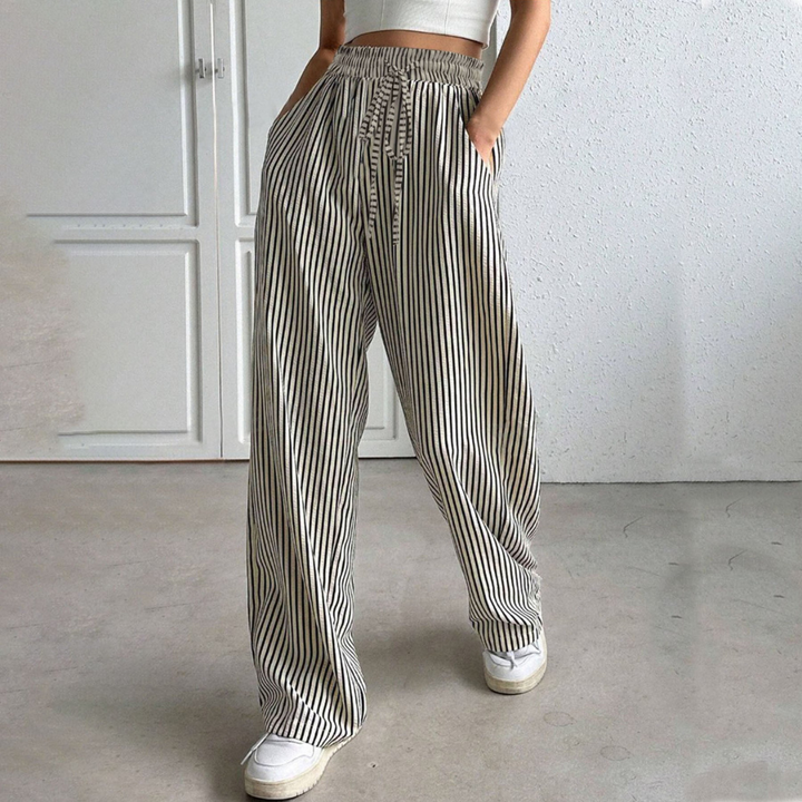 Sorina | Comfortable Striped Pants