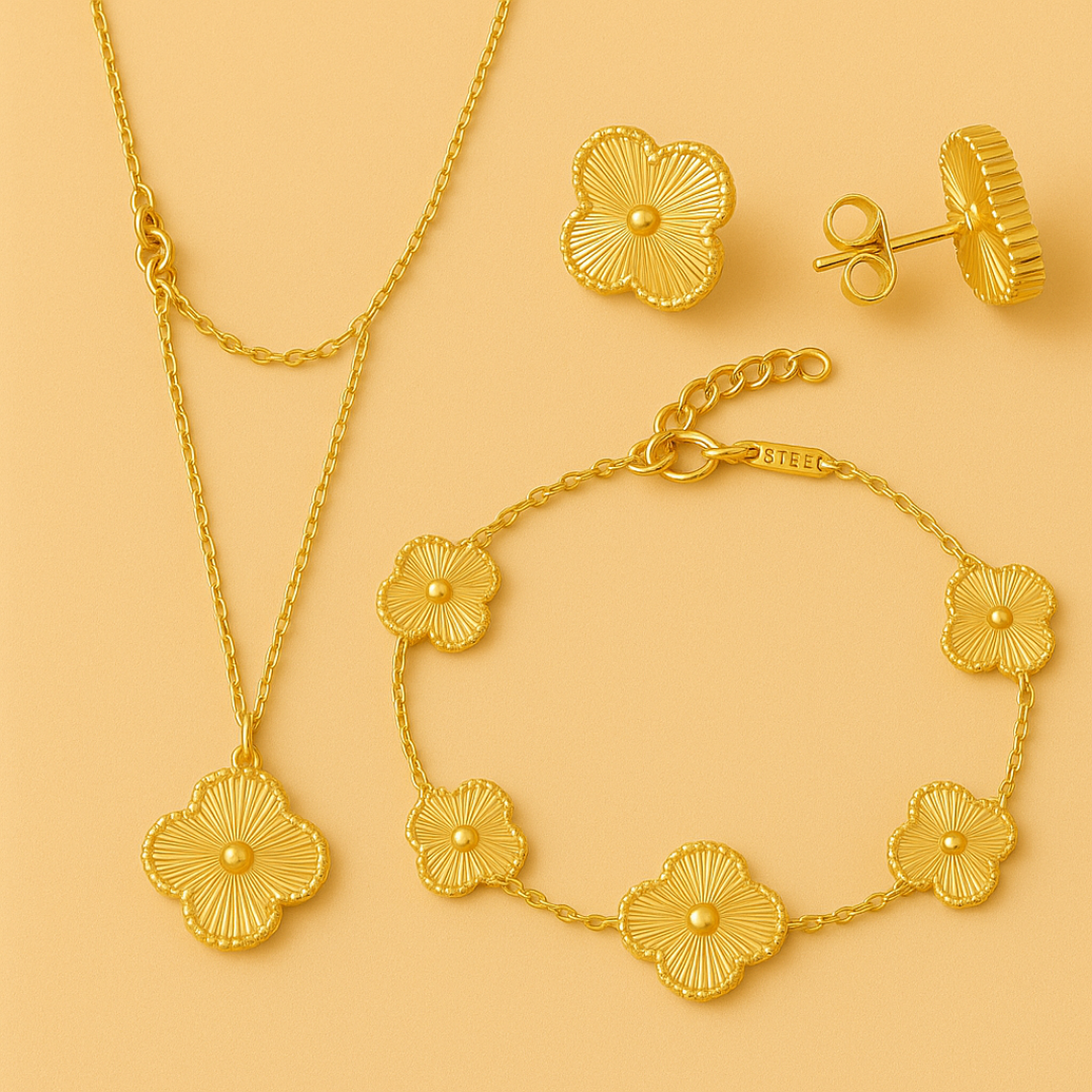 Lucky 4 Leaf Jewellery Set