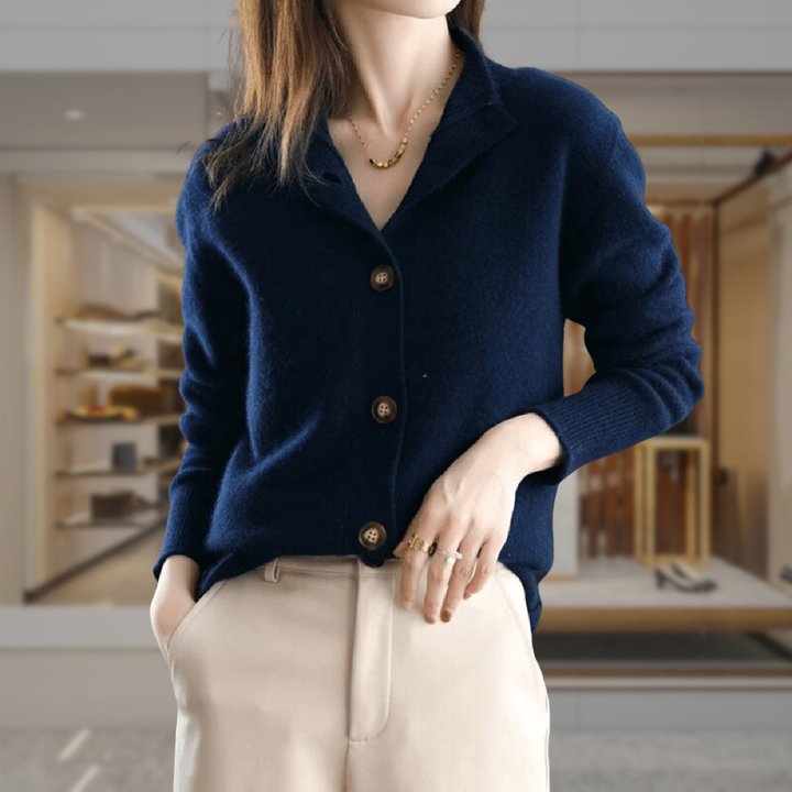Women’s Wool Button Up Fitted Cardigan | Mylie