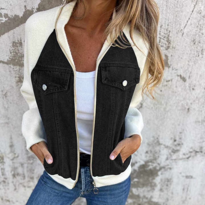 Mila | Classic Denim Bomber