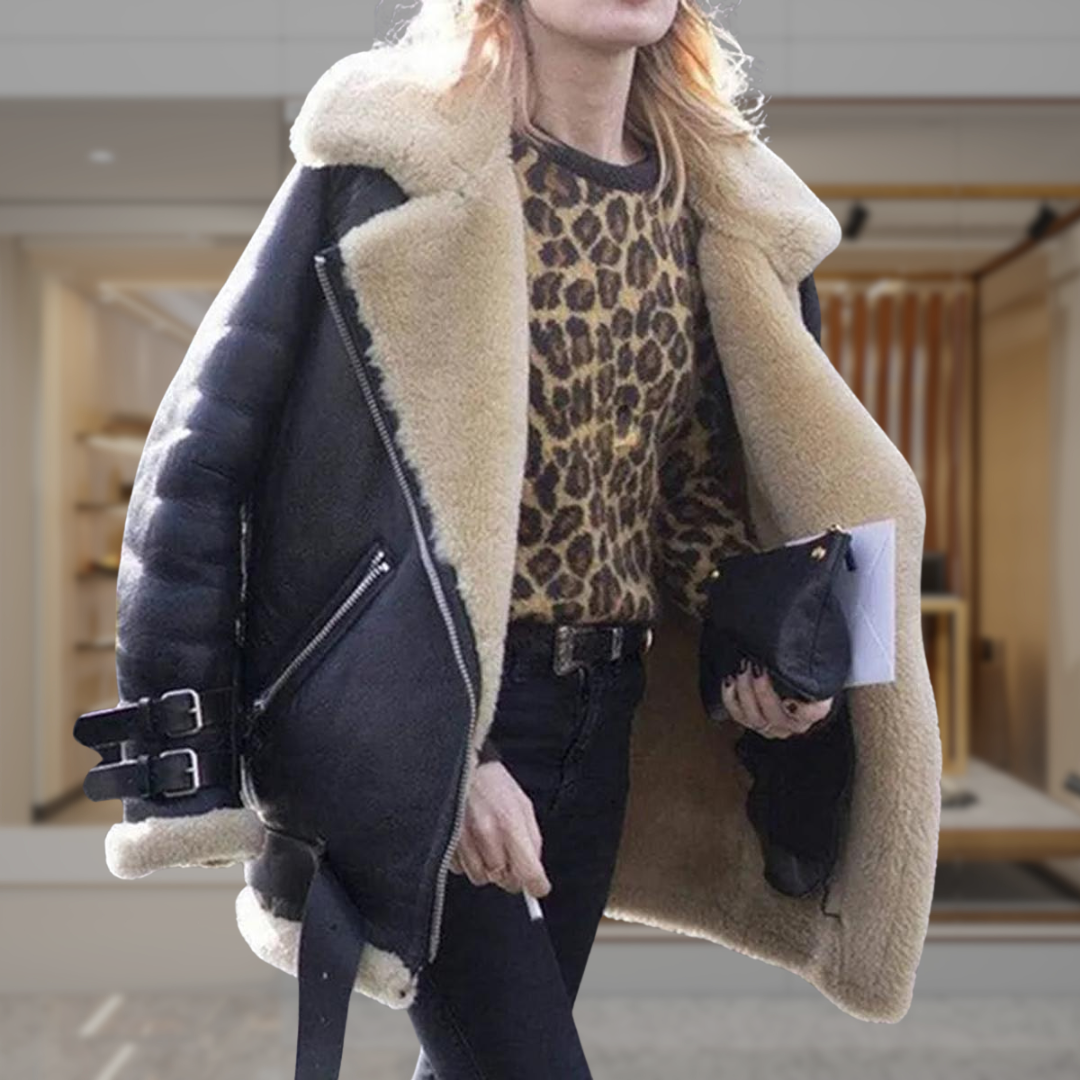 Women’s Shearling Aviator Jacket | Macie