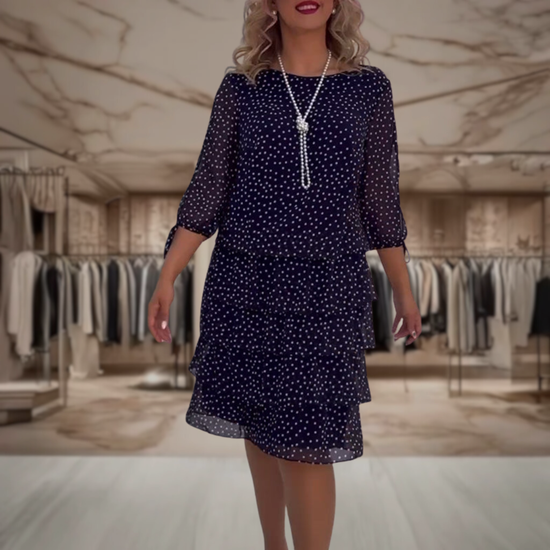 Aleni | Elegant Polka Dress