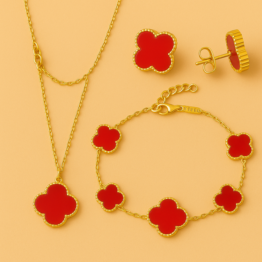 Lucky 4 Leaf Jewellery Set