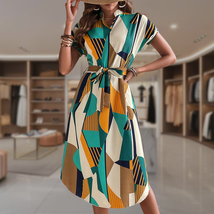 Aubrie | Patterned Wrap Dress
