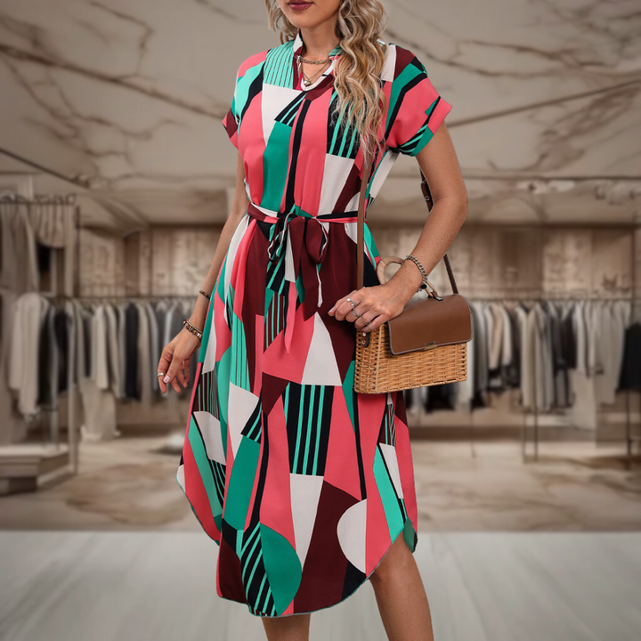 Aubrie | Patterned Wrap Dress