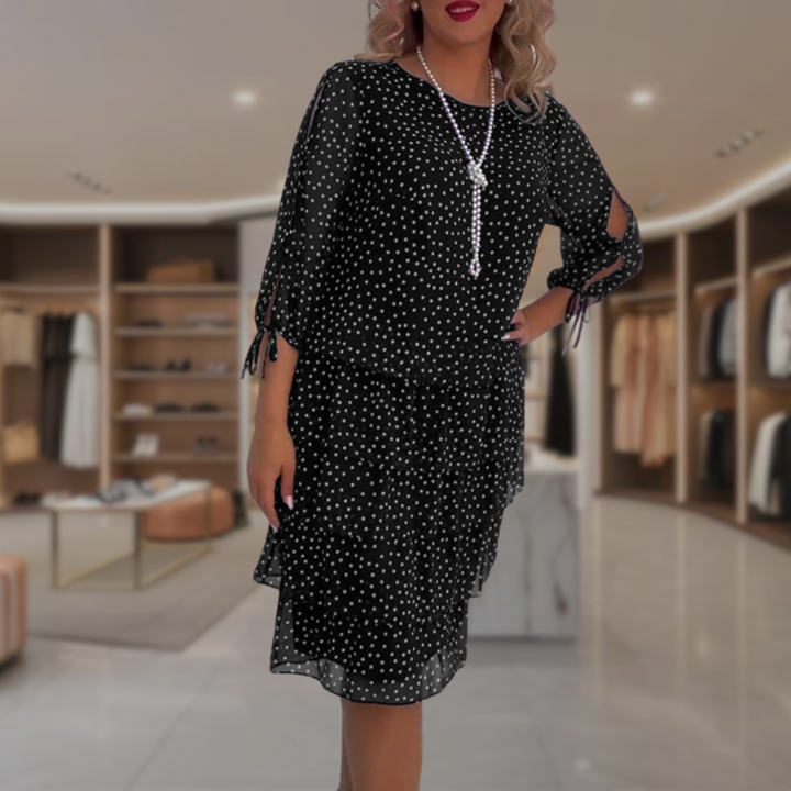 Aleni | Elegant Polka Dress
