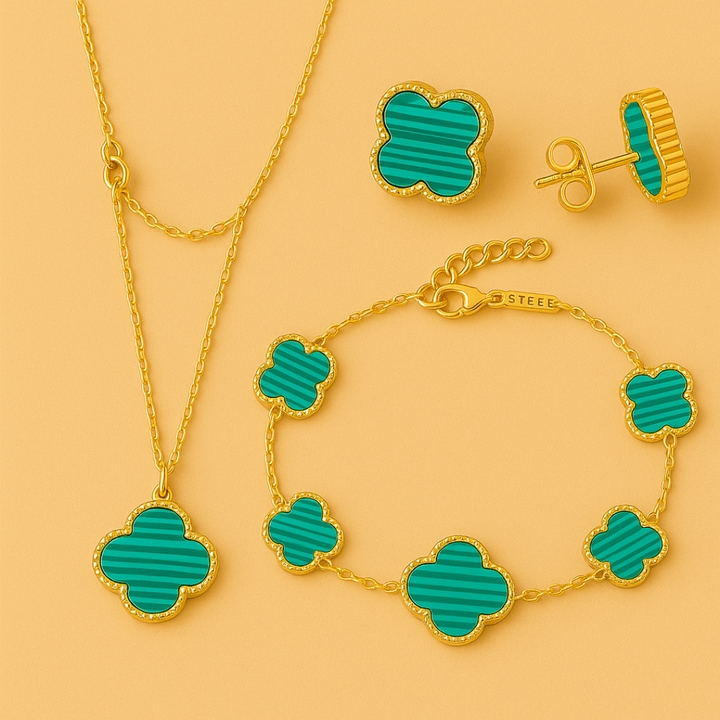 Lucky 4 Leaf Jewellery Set