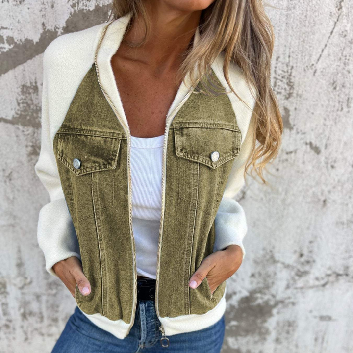 Mila | Classic Denim Bomber