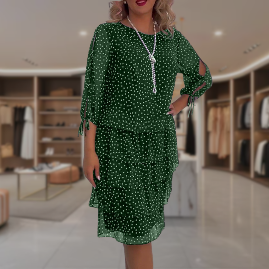 Aleni | Elegant Polka Dress