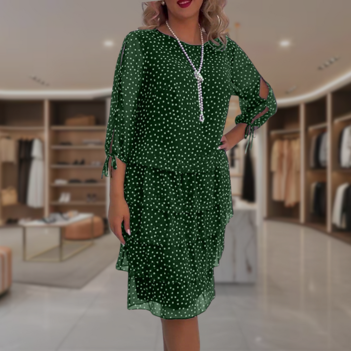 Aleni | Elegant Polka Dress