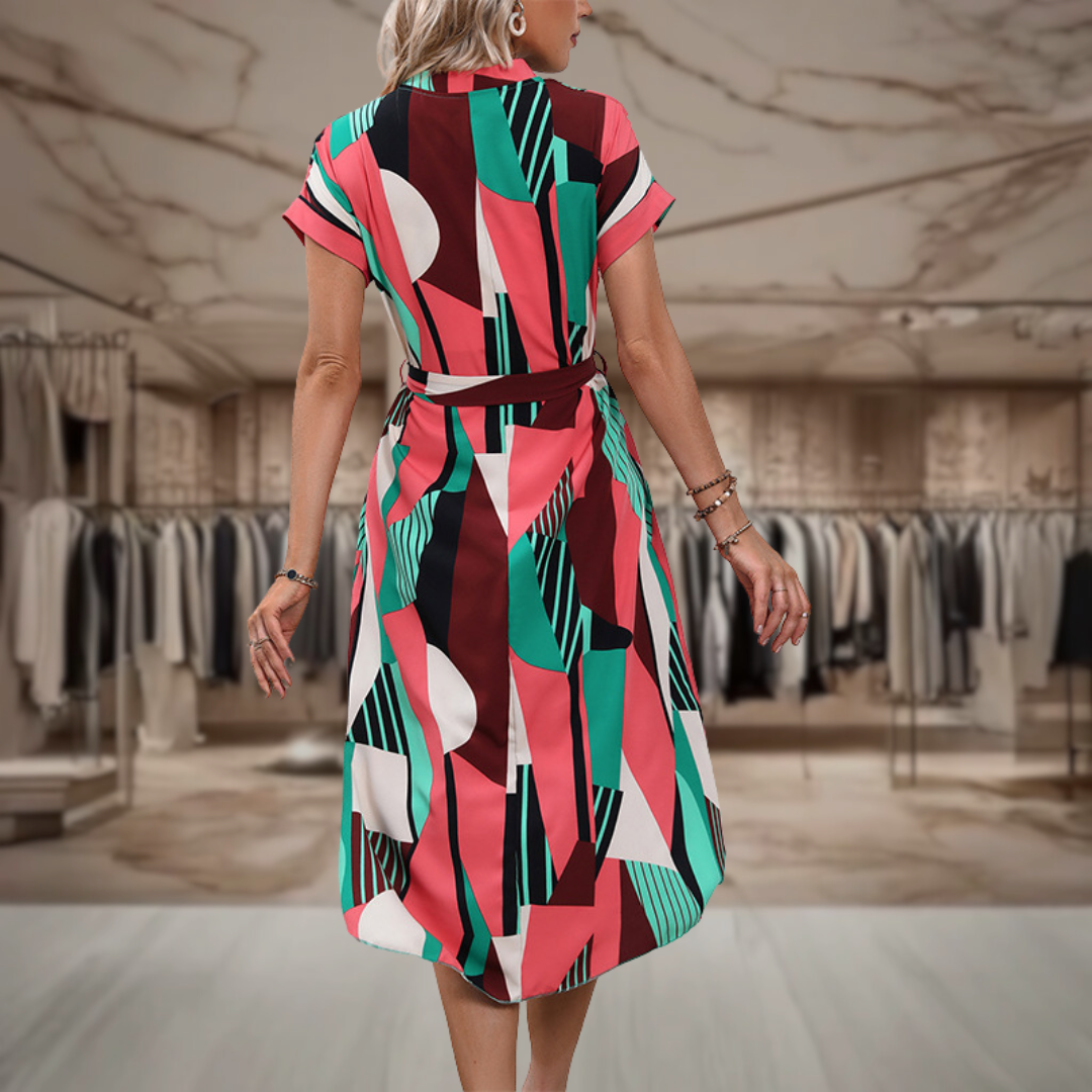 Aubrie | Patterned Wrap Dress