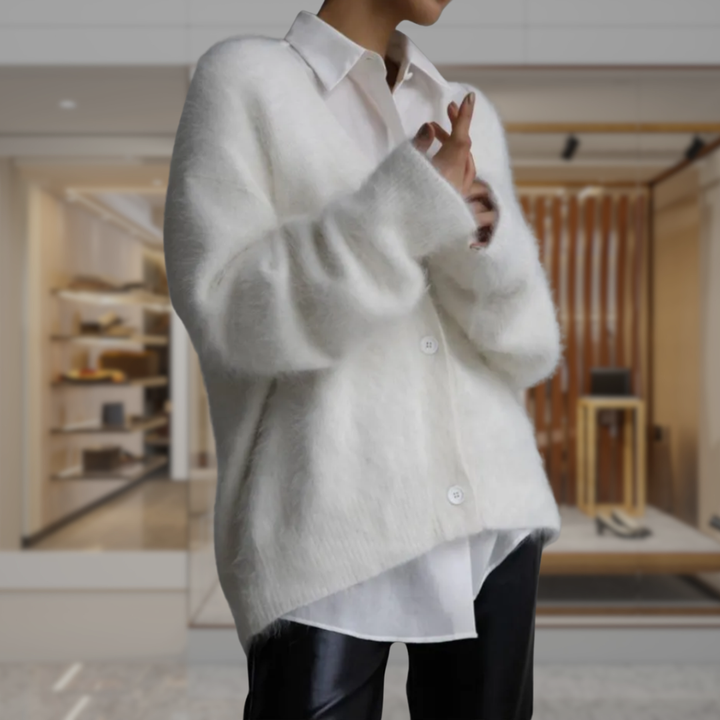 Women’s Mohair V Neck Fitted Cardigan | Tori