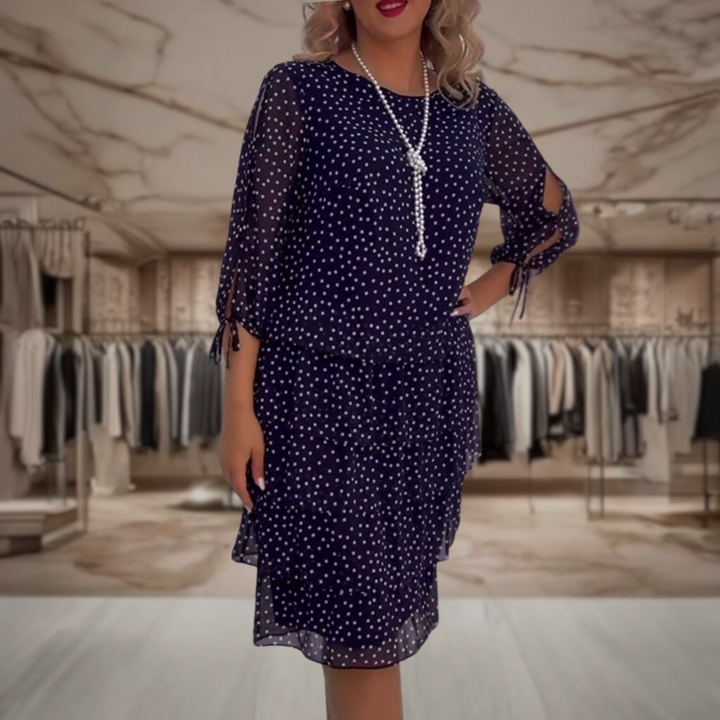 Aleni | Elegant Polka Dress