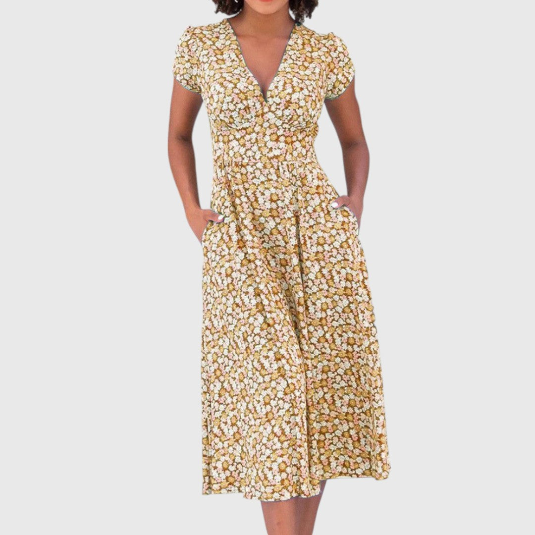 Kim | Flattering Floral Dress