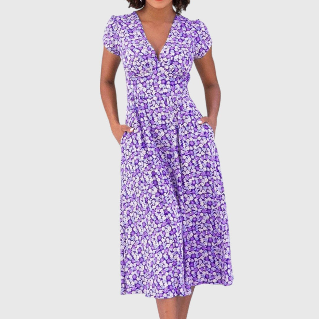 Kim | Flattering Floral Dress