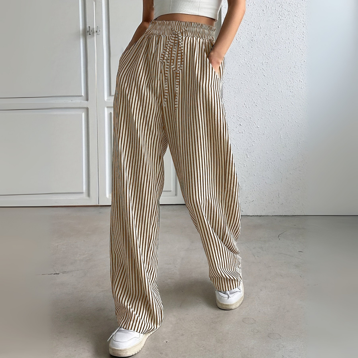 Sorina | Comfortable Striped Pants